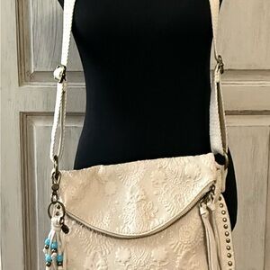 The Sak Cream Embroidered Crossbody Bag